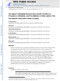 Cover page: The Impact of Neighborhood Socioeconomic Position on Prevalence of Diabetes and Prediabetes in Older Latinos: The Sacramento Area Latino Study on Aging