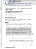 Cover page: Physician Compensation In Physician-Owned And Hospital-Owned Practices