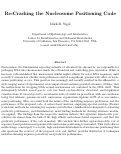 Cover page of Re-Cracking the Nucleosome Positioning Code