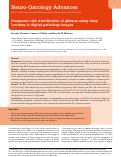 Cover page: Prognostic risk stratification of gliomas using deep learning in digital pathology images