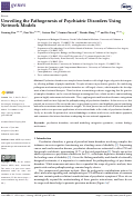 Cover page: Unveiling the Pathogenesis of Psychiatric Disorders Using Network Models