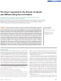 Cover page: The Dam1 ring binds to the E-hook of tubulin and diffuses along the microtubule