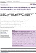 Cover page: Participant completion of longitudinal assessments in an online cognitive aging registry: The role of medical conditions