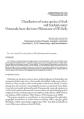 Cover page: Distribution of some species of fresh and brackish-water Ostracoda from the lower Pleistocene of SE Sicily