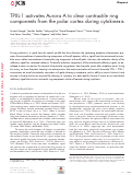 Cover page: TPXL-1 activates Aurora A to clear contractile ring components from the polar cortex during cytokinesis