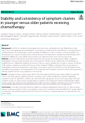 Cover page: Stability and consistency of symptom clusters in younger versus older patients receiving chemotherapy.