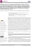 Cover page: Evaluation of Four Adjuvant Combinations, IVAX-1, IVAX-2, CpG-1826+Montanide ISA 720 VG and CpG-1018+Montanide ISA 720 VG, for Safety and for Their Ability to Elicit Protective Immune Responses in Mice against a Respiratory Challenge with <i>Chlamydia muridarum</i>.