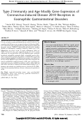 Cover page: Type 2 Immunity and Age Modify Gene Expression of Coronavirus-induced Disease 2019 Receptors in Eosinophilic Gastrointestinal Disorders.