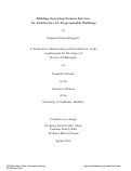 Cover page: Building operating systems services: An architecture for programmable buildings.