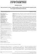 Cover page: Improvements in vision‐related quality of life in blind patients implanted with the Argus II Epiretinal Prosthesis