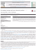 Cover page: Accounting earnings and gross domestic product