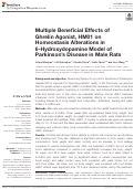 Cover page: Multiple Beneficial Effects of Ghrelin Agonist, HM01 on Homeostasis Alterations in 6-Hydroxydopamine Model of Parkinson’s Disease in Male Rats