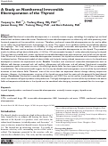 Cover page: A Study on Nonthermal Irreversible Electroporation of the Thyroid