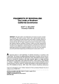 Cover page: Fragments of Regionalism: The Limits of Southern California Governance.