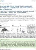 Cover page: Frontostriatal Circuit Dynamics Correlate with Cocaine Cue-Evoked Behavioral Arousal during Early Abstinence.