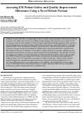 Cover page: Assessing EM Patient Safety and Quality Improvement Milestones Using a Novel Debate Format