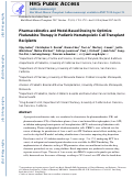 Cover page: Pharmacokinetics and Model-Based Dosing to Optimize Fludarabine Therapy in Pediatric Hematopoietic Cell Transplant Recipients