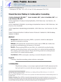 Cover page: Shared decision making in contraceptive counseling.