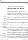 Cover page: Alternative RNA Splicing in the Pathogenesis of Liver Disease