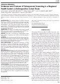 Cover page: Underuse and Overuse of Osteoporosis Screening in a Regional Health System: a Retrospective Cohort Study