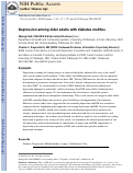 Cover page: Depression Among Older Adults with Diabetes Mellitus