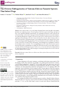 Cover page: The Diverse Pathogenicity of Various Babesia Parasite Species That Infect Dogs.