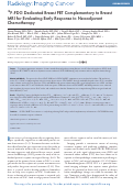 Cover page: 18F-FDG Dedicated Breast PET Complementary to Breast MRI for Evaluating Early Response to Neoadjuvant Chemotherapy.
