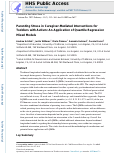 Cover page: Parenting stress in caregiver‐mediated interventions for toddlers with autism: An application of quantile regression mixed models