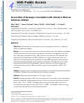 Cover page: Association of beverage consumption with obesity in Mexican American children