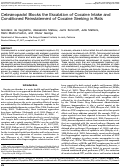 Cover page: Cebranopadol blocks the escalation of cocaine intake and conditioned reinstatement of cocaine seeking in rats