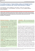 Cover page: Cost utility analysis of intramedullary nailing and skeletal traction treatment for patients with femoral shaft fractures in Malawi.