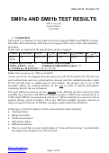 Cover page: SM01a and SM01b test results