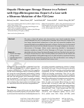 Cover page: Hepatic Fibrinogen Storage Disease in a Patient with Hypofibrinogenemia: Report of a Case with a Missense Mutation of the FGA Gene