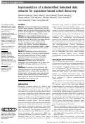 Cover page: Implementation of a deidentified federated data network for population-based cohort discovery