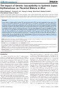 Cover page: The impact of genetic susceptibility to systemic lupus erythematosus on placental malaria in mice.