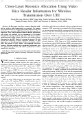 Cover page: Cross-Layer Resource Allocation Using Video Slice Header Information for Wireless Transmission Over LTE