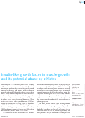 Cover page: Insulin-like growth factor in muscle growth and its potential abuse by athletes