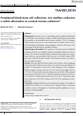 Cover page: Peripheral blood stem cell collection: Are midline catheters a viable alternative to central venous catheters?