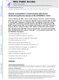 Cover page: Alveolar eosinophilia in current smokers with chronic obstructive pulmonary disease in the SPIROMICS cohort