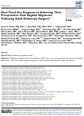 Cover page: How Good Are Surgeons at Achieving Their Preoperative Goal Sagittal Alignment Following Adult Deformity Surgery?