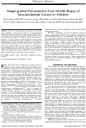 Cover page: Image-guided Percutaneous Core Needle Biopsy of Musculoskeletal Tumors in Children