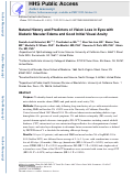 Cover page: NATURAL HISTORY AND PREDICTORS OF VISION LOSS IN EYES WITH DIABETIC MACULAR EDEMA AND GOOD INITIAL VISUAL ACUITY