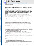 Cover page: Dual cognitive and mobility impairments and future dementia - Setting a research agenda.