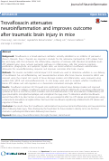 Cover page: Trovafloxacin attenuates neuroinflammation and improves outcome after traumatic brain injury in mice