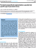 Cover page: Persistent perpendicular pigmentation: a peculiar but specific type of persistent nevus