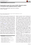 Cover page: Somatostatin receptor 2a is a more sensitive diagnostic marker of meningioma than epithelial membrane antigen