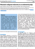 Cover page: Metastatic malignant melanoma in an endometrial polyp