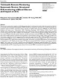 Cover page: Telehealth Remote Monitoring Systematic Review: Structured Self-monitoring of Blood Glucose and Impact on A1C.