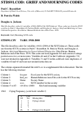 Cover page: STDS91.COD:  Grief and Mourning Codes