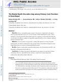 Cover page: The Mental Health Education Gap among Primary Care Providers in Rural Nepal